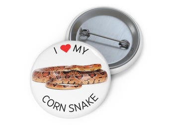 Button/pin: I love my snake - various snake buttons for various pet snake lovers