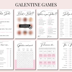 Galentine games | Printable | Ladies night games | Fun Girls night | Party games | Girls weekend | Sleepover games | Galentine's game | 18+