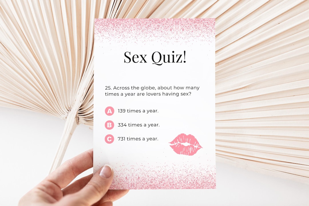 30 Sex Quiz Cards | Printable | Ladies Night Games | Bachelorette Party