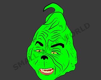 Instant Grinch digital download - Jim Carrey Grinch SVG and PNG transparent background
