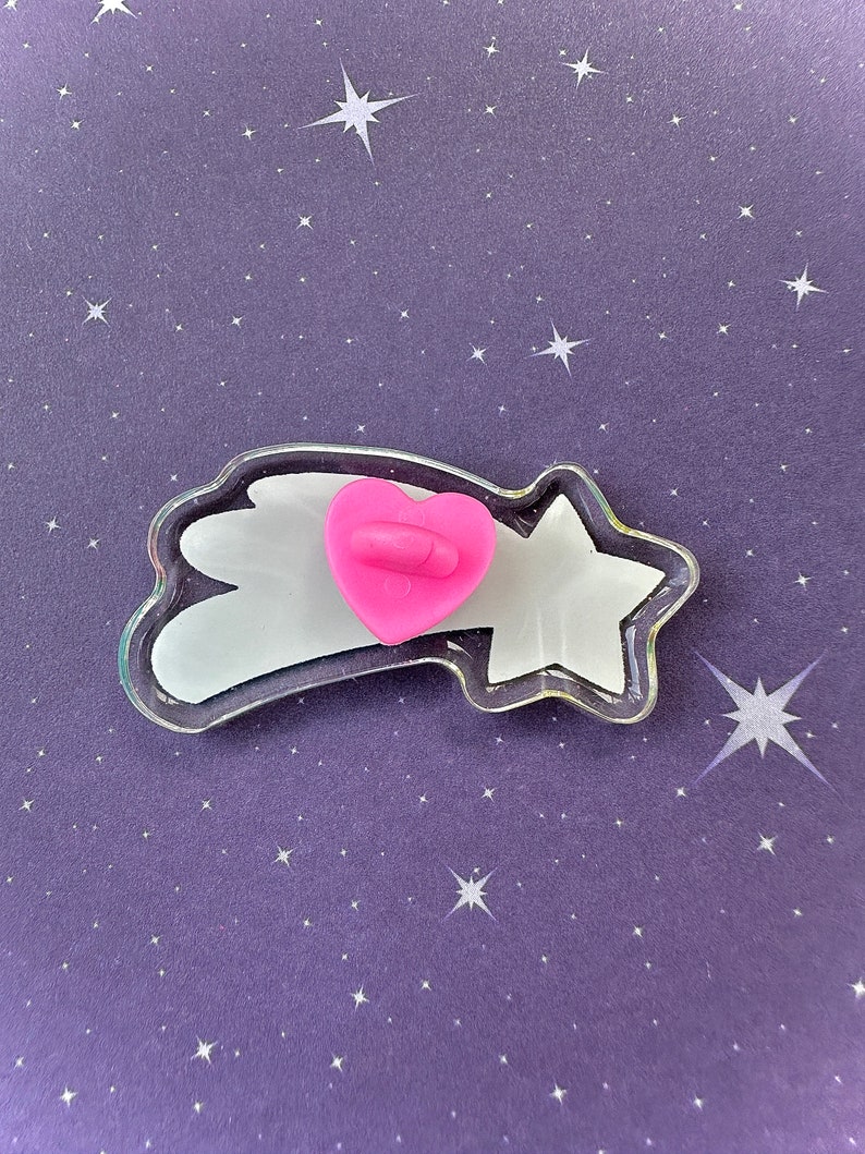 Pride Shooting Star Acrylic Pins with glitter image 10