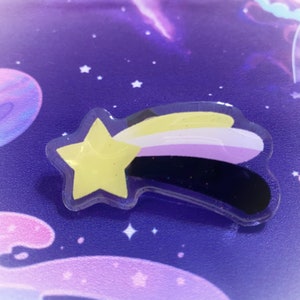 Pride Shooting Star Acrylic Pins with glitter image 6