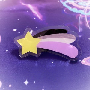 Pride Shooting Star Acrylic Pins with glitter image 9
