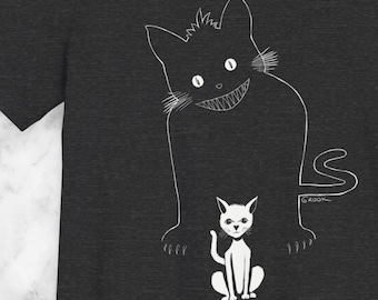 Kitty CAT Shirt - Creepy Cute Shadow Cat