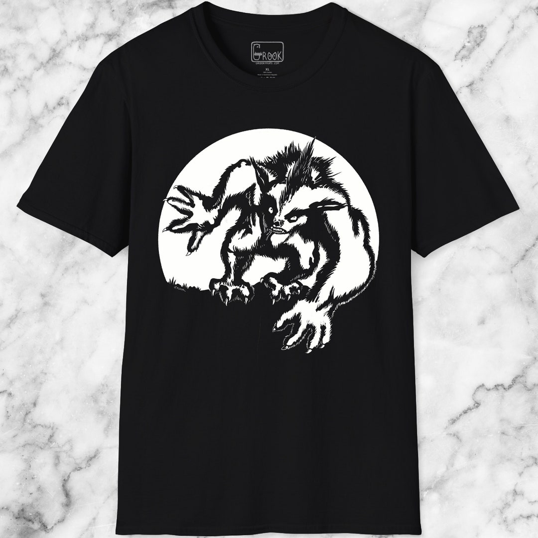 Werewolf and Moon Shirt by Grook Beastly Creature Gothic Grunge ...