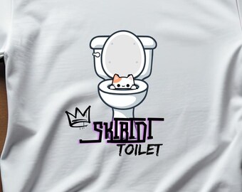 Camiseta infantil de algodón pesado™, Skibidi, inodoro Skibidi, camiseta Skibidi, camisa Skibidi, inodoro, camiseta única, regalo, regalo único, camiseta divertida