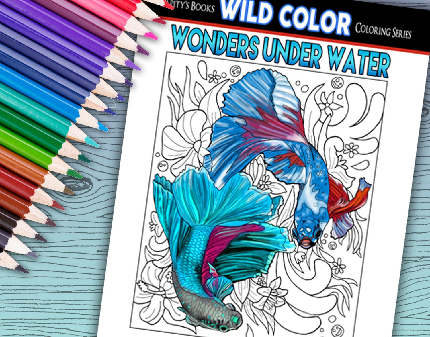 Download Wonders Under Water Adult Coloring Book 30 Pages Printable Etsy