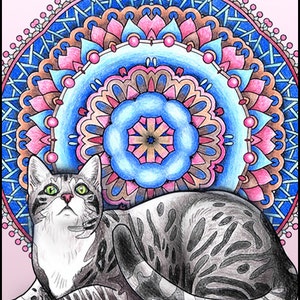 Calming Cats & Kittens Adult Coloring Book 30 pages Printable Instant Download PDF image 3