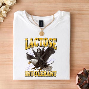 Funny Lactose Intolerance Skeleton Graphic T-Shirt