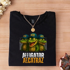 Funny Alligator T-Shirt: Gangsta Gator Graphic Tee, Reptile Lover Gift