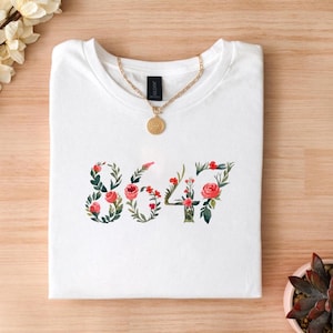 Anti Trump Floral T-Shirt: Feminist Democrat Resist 86 47
