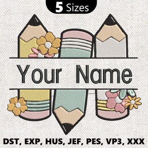 Teacher Embroidery Design Back to School Embroidery Teacher Gift Personalized school embroidery Design Alphabet Embroidery Instant download