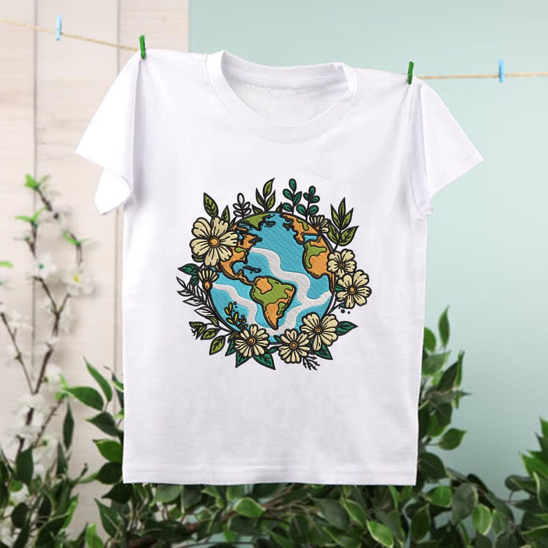 Stitch for Earth Day Nature Inspired Crafts
Environmental Embroidery
Sustainable Creations
Eco Friendly Patterns
Planet Lovers Art work Digital Embroidery File Earth Day Celebrations
Floral Globe Art Design Embroidery For Earth Eco Conscious Crafting