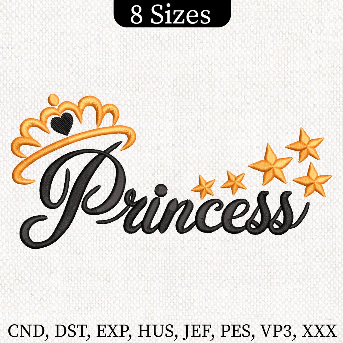Princess Logo Script Princess Embroidery Design, Machine Embroidery Design, Princess Crown ...