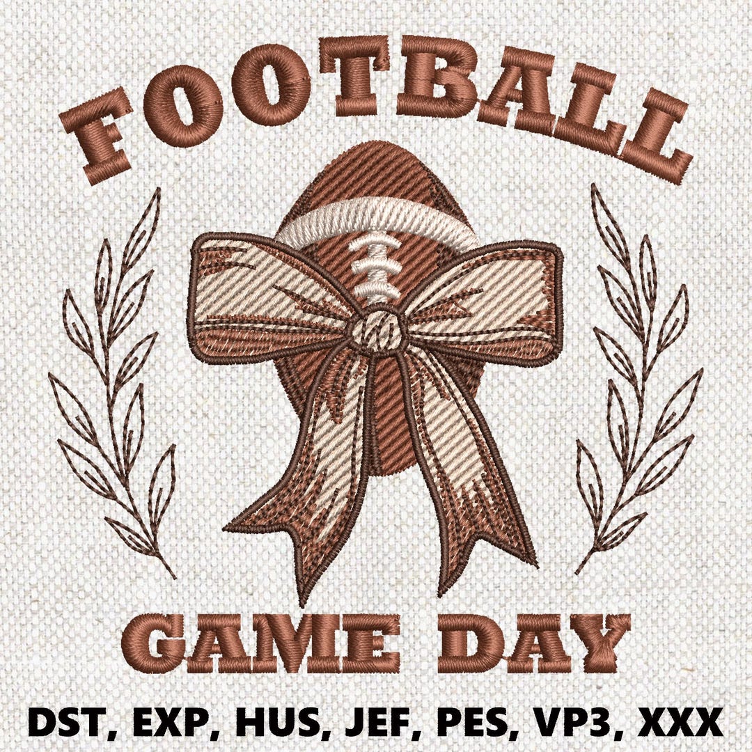 Game Day Football Embroidery Design Digital Machine Embroidery Pattern ...