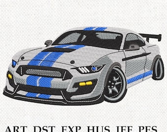 Sport Car Embroidery Design, Racing Car Machine Embroidery File, Retro Muscle Car Embroidery, Race car, Modern Car Design, Digital Download