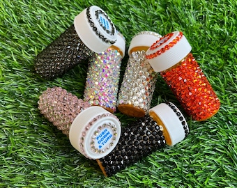 Blinged Rhinestone Bedazzled Pill Bottle Medicine Container