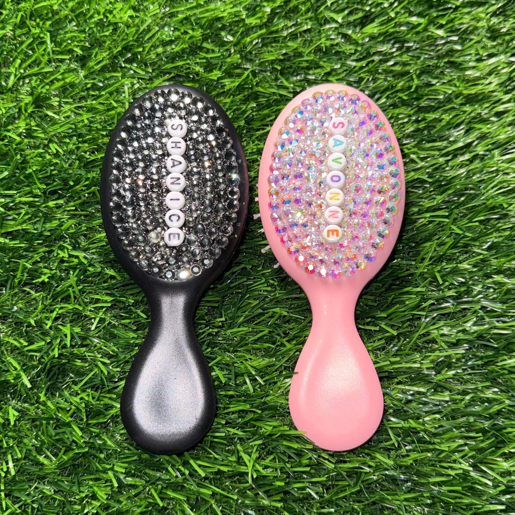 Austrian Crystal Rhinestone Bling Bedazzled Embellished WET Hair Brush - Rhinestone Wet Brush - Etsy Ireland main image 2