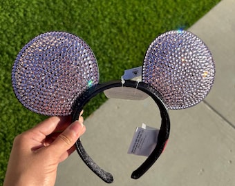 Pink Blinged Rhinestone Bedazzled Mouse Ears for Adults