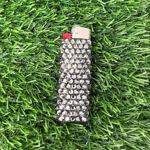 One blinged Rhinestone Bedazzled Bic Lighter Black