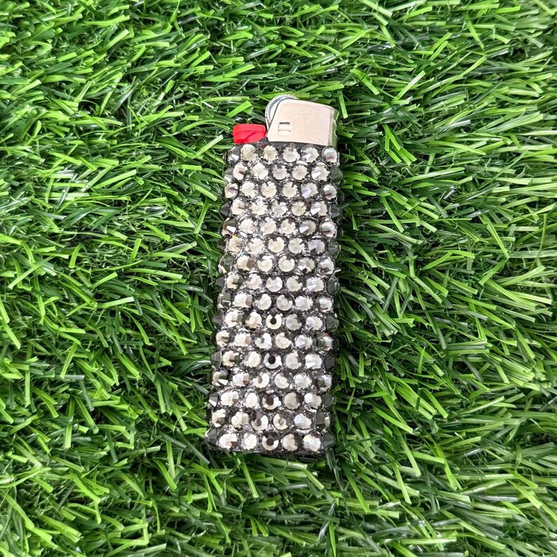 One blinged Rhinestone Bedazzled Bic Lighter Black