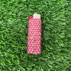 One blinged Rhinestone Bedazzled Bic Lighter Pink
