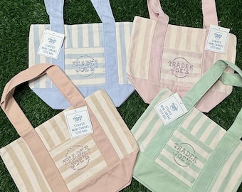 Mini Trader Joe's Tote Bag Blinged Rhinestone Bedazzled
