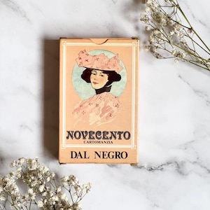 Rare Vintage Novecento Tarot Cards Set, Original 1982 Italian Edition, Watercolor Illustrations, Cartomanzia Dal Negro, Complete & Booklet