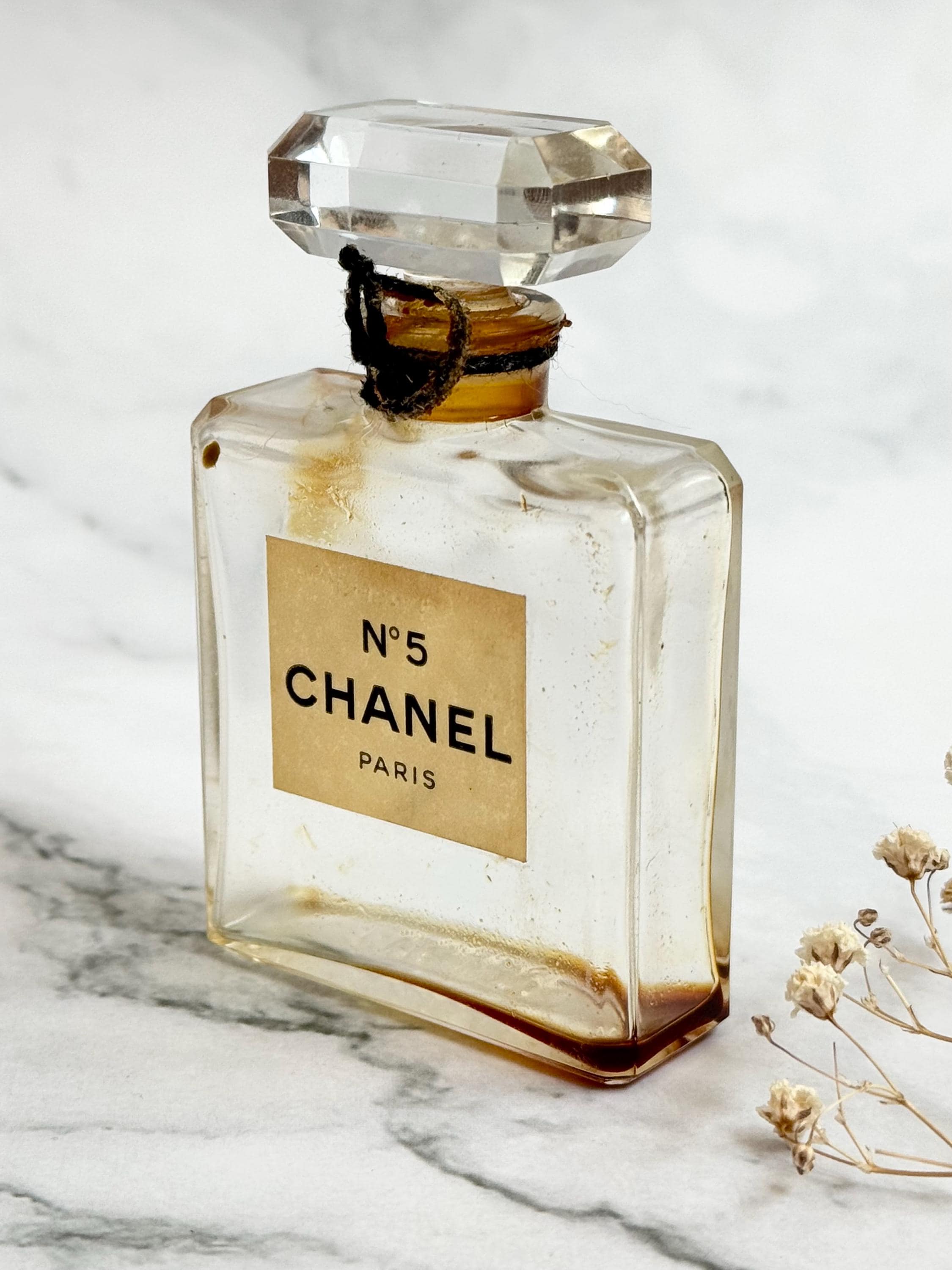 Vintage 1950s Chanel No.5 Perfume Bottle With Original Boxes