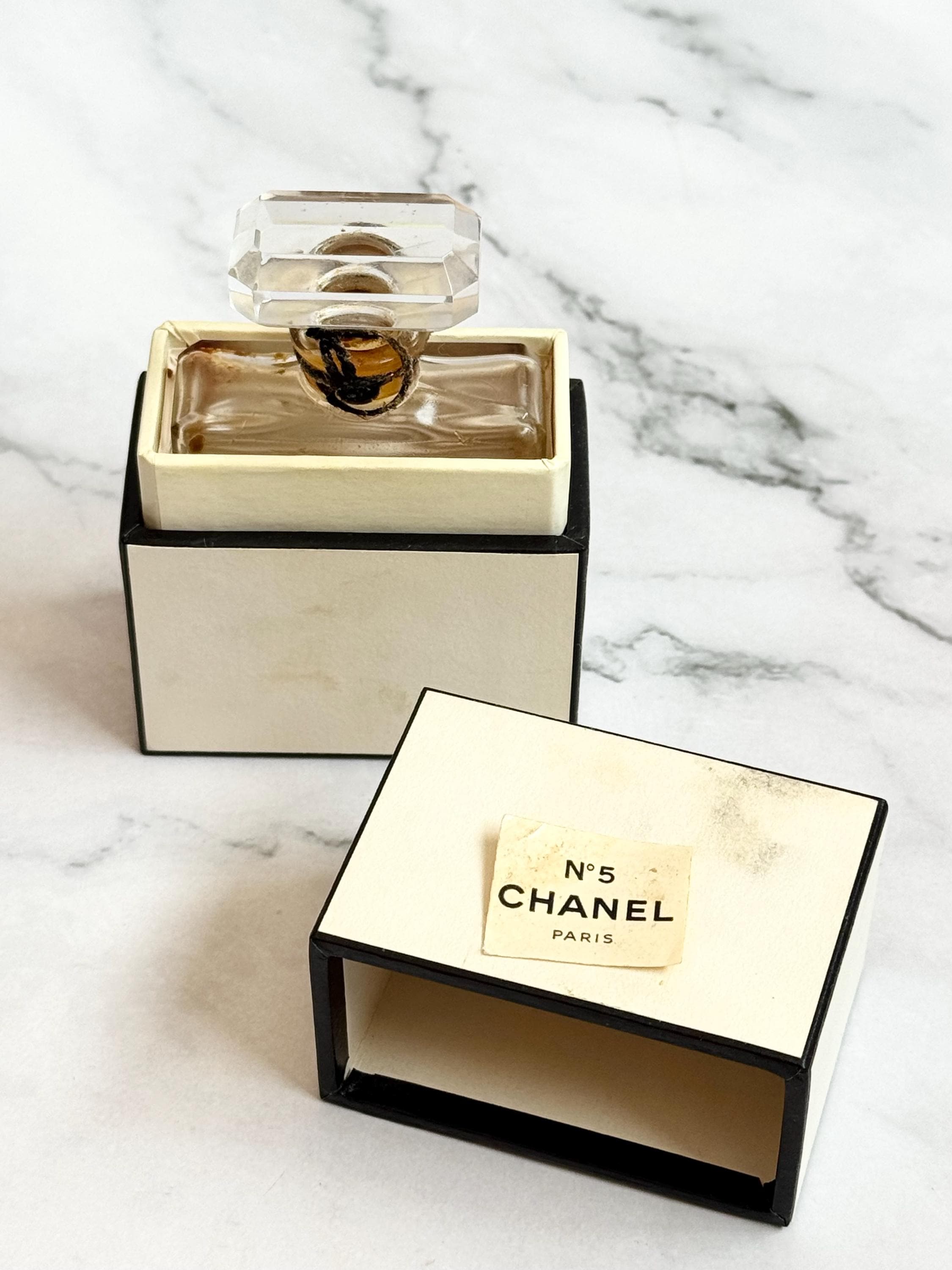 Vintage 1950s Chanel No.5 Perfume Bottle With Original Boxes