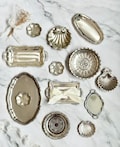 Vintage Silver Plated Trinket Trays & Small Dishes, Assorted Mini Catchall Bowls for Jewelry and Table Decor product logo