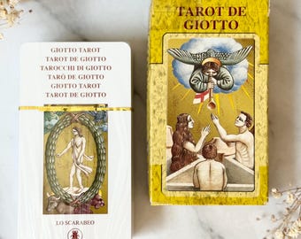 Rare Giotto Tarot Deck NEW SEALED Deck, Made by Lo Scarabeo in 2000s, Vintage Tarot Art by Marchesi, Printed in Spain, Tarot Collection