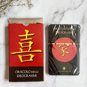 Rare Oracolo Degli Ideogrammi, Chinese wisdom oracle deck – NEW SEALED Deck, Lo Scarabeo 2000s Vintage Deck, Chinese Symbols