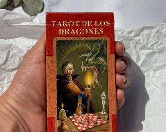 Tarot des Dragons by Lo Scarabeo, Powerful Dragon Tarot Deck, Fantasy Oracle, Rare Vintage Tarot, 78 Cards, Mystical Divination Tool