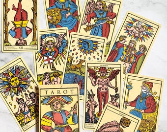 Vintage (1963) Ancien Tarot De Marseille by B. P. Grimaud