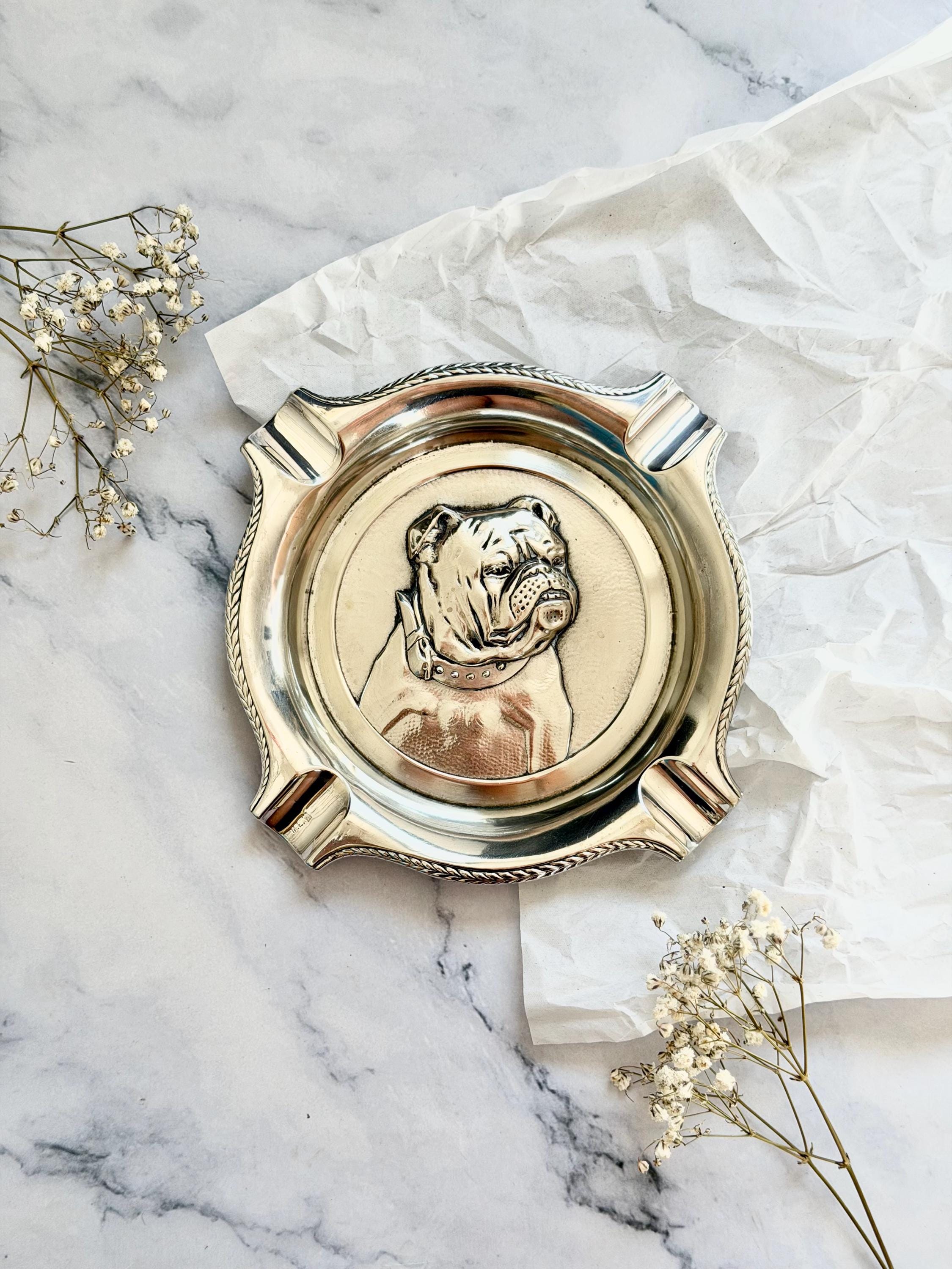 Vintage Ashtray With Bulldog - Etsy