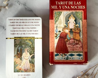 Rare Tarot De Las Mil y Una Noches, Made by Lo Scarabeo in 1990s, Vintage Tarot of Thousand and One Nights, Scheherazade’s Deck