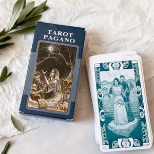 Baraja de Tarot Pagano Vintage, 78 cartas de Wicca de Gina M. Pace, Tarot Lo Scarabeo de los años 2000, Tarot Pagano Moderno de Brujas