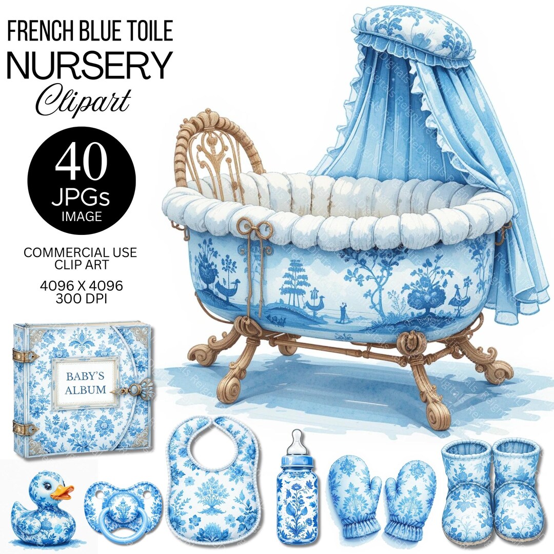 Toile de fond de douche de bébé citrouille paillettes or floral bleu