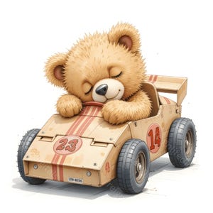 Aquarell schlafende Teddybären Clip Art | 14 JPG Nursery Art Set | Babyparty Clipart | Digitaler Download | Kommerzielle Nutzung |