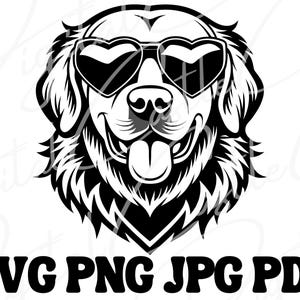 Golden Retriever SVG - Download digital Cute Clipart Cricut Projetos Imagens vetoriais Arquivo de corte Cameo Gravura JPG PNG Design Corte a laser
