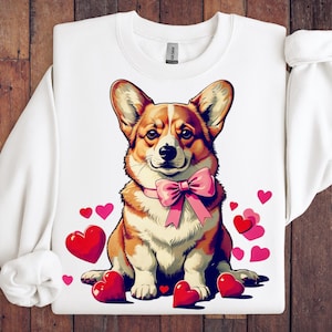 Valentine Corgis - Hundeliebhaber PNG Corgis png Valentinstag Dekor png Valentines Day pngs Digitale Downloads Kommerzielle Basteln PNG DTG Sublimation