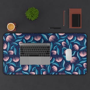Tapis de bureau bohème élégant, décoration de bureau, accessoire d&#39;espace de travail, bureau à domicile, cadeau unique pour elle, sous-main moderne