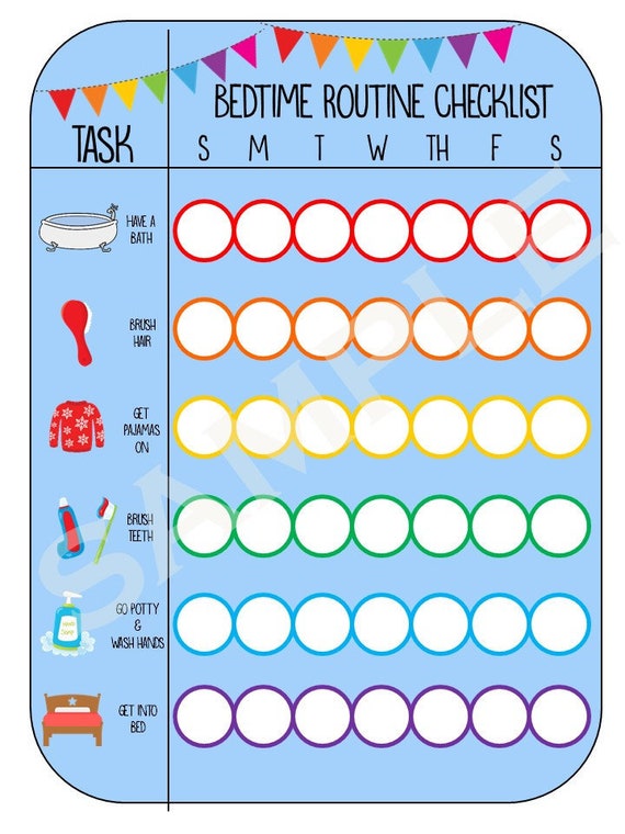 Bedtime Routine Chart Printable