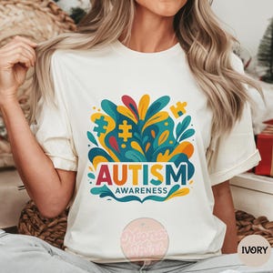 Comfort Colors Autism Awareness Shirt, Colorful Autism Puzzle Shirt, Autism Mom Shirt, Autism Acceptance Gift, Autism Support Shirt, Autism