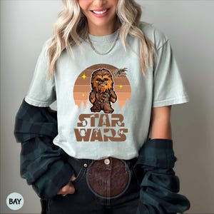 Comfort Colors Star Wars Chewbacca Shirt, Retro Wookiee Shirt, Sci-Fi Tee, Chewie Fan Gift, Space Adventure, Millennium Falcon Inspired Tee
