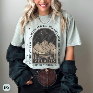 Comfort Colors Velaris Shirt, Acotar Book Lover Tee, City of Starlight T-Shirt, Crescent City Shirt, SJM Gift For Her, Fantasy Bookish Top