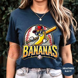 Funny Banana Baseball Shirt, Savannah Bananas Baseball Tee, Game Day Sports T-Shirt, Baseball Lover Gift, Banana Mascot Tee, Baseball Fruit