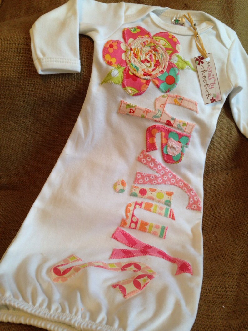 personalized-baby-gown-and-hat-etsy
