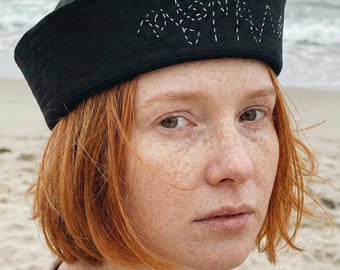 Sashiko Docker Hat Sewing Pattern, Miki Cap (PDF Pattern XXS-XL)